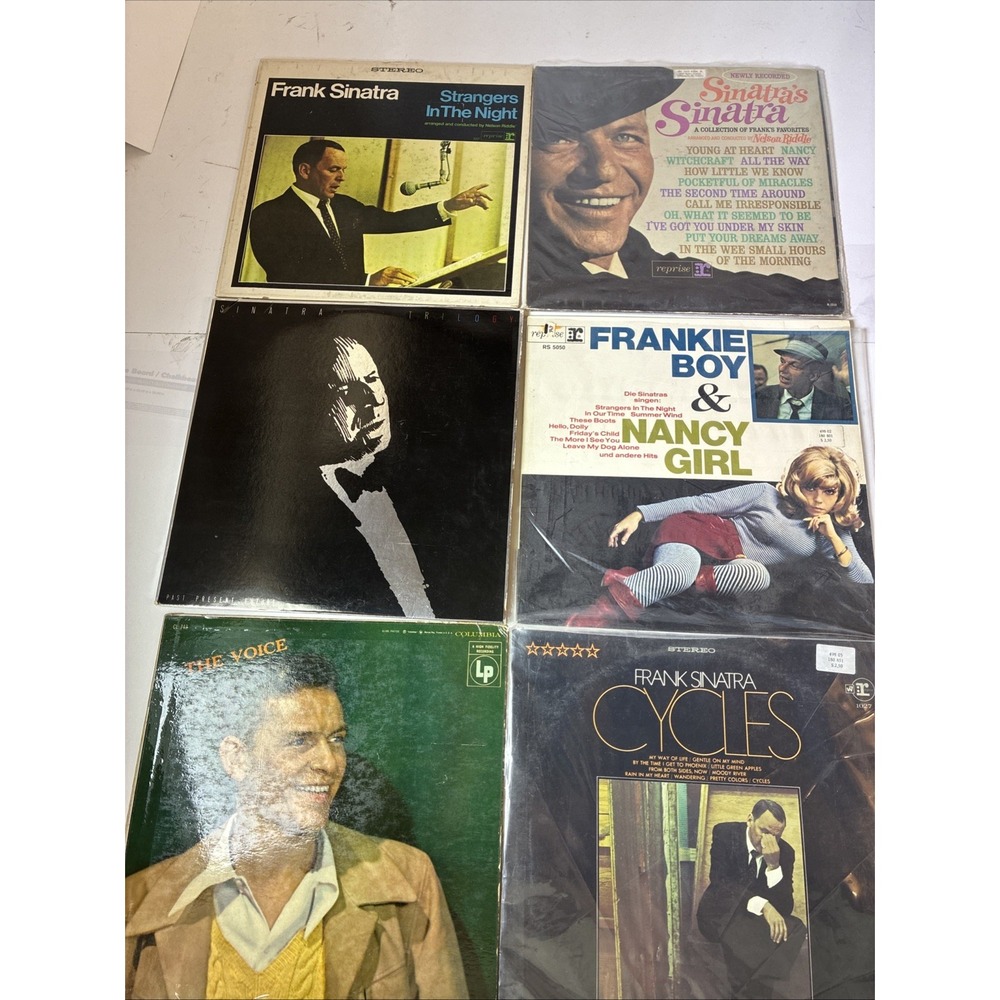 Vintage Frank Sinatra Vinyl Record Lot - 6 LP Cleaned (P4)